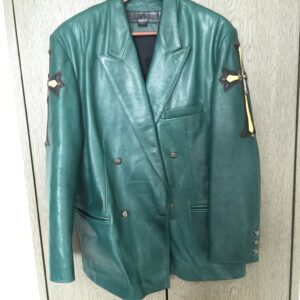 クロムハーツ　レザージャケット　グリーン