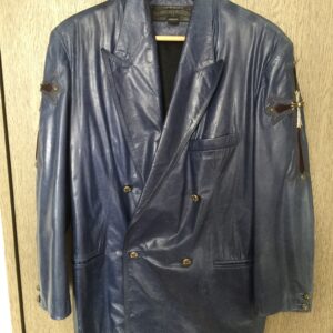 クロムハーツ　レザージャケット　ブルー