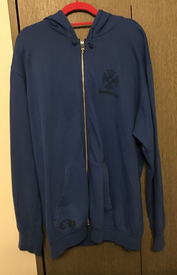 クロムハーツ　パーカー　青